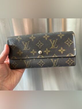 Louis Vuitton Monogram Continental Wallet in Dark Brown with Gold Monogram